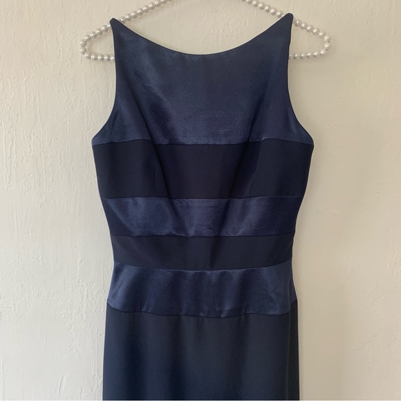 Cache Evening Dress In Navy Blue Open Back - Picture 5 of 11